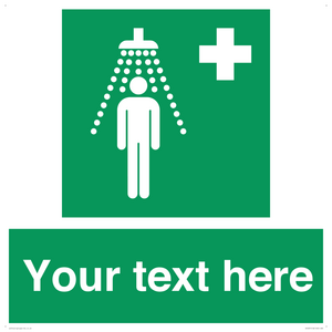 Custom Safety Shower Sign